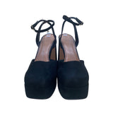 ASOS Women’s Black Suede Strapped Pressure Platform High Heel Shoes Size 11