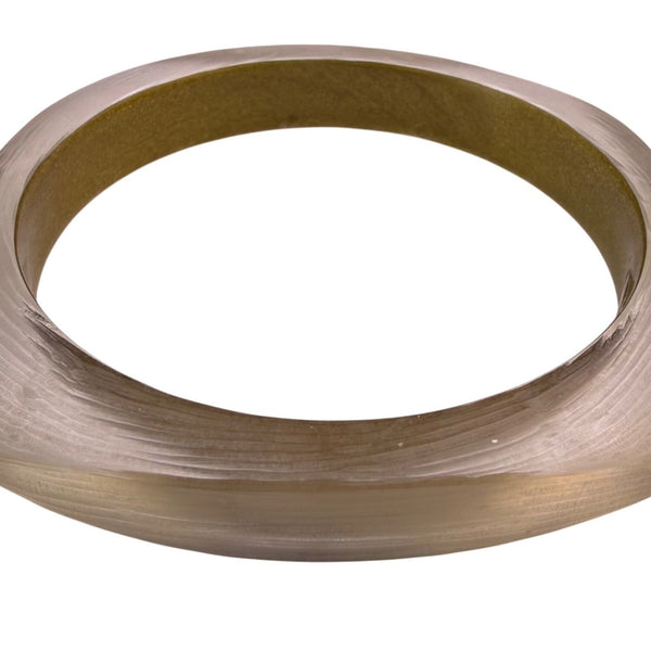 Alexis Bittar Womens Gold Tone Lucite Soft Square Bangle Bracelet Hand-Crafted