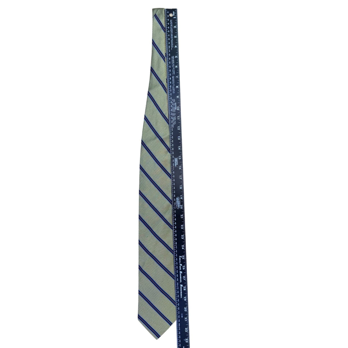 Dion Mens Blue & Orange Striped 100% Silk Tie Classic Design