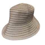 Eric Javits Womens Gold Wide Brim Sun Hat Lightweight Metallic Straw Blend