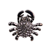 Joes Gold-Tone Rhinestone Crab Pin Brooch For All Ages Elegant Jewelry Accents