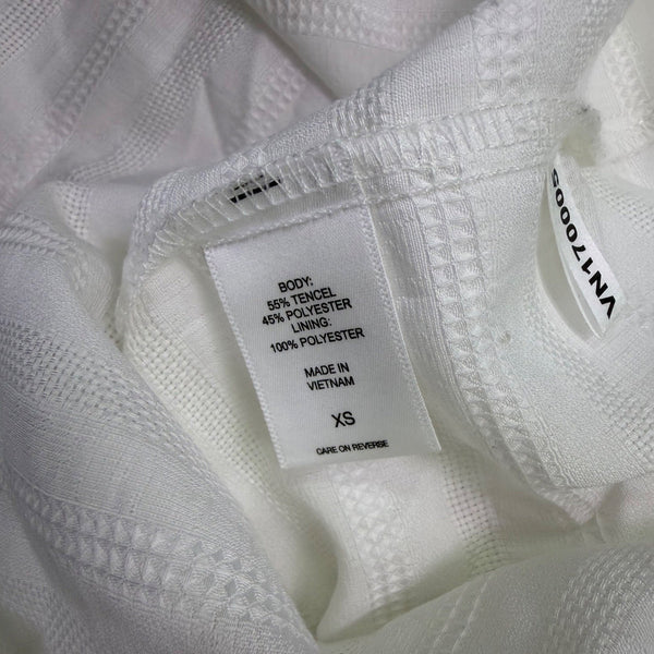 New York & Company Womens White Cotton Halter Maxi Dress With Tie Belt Sz XS