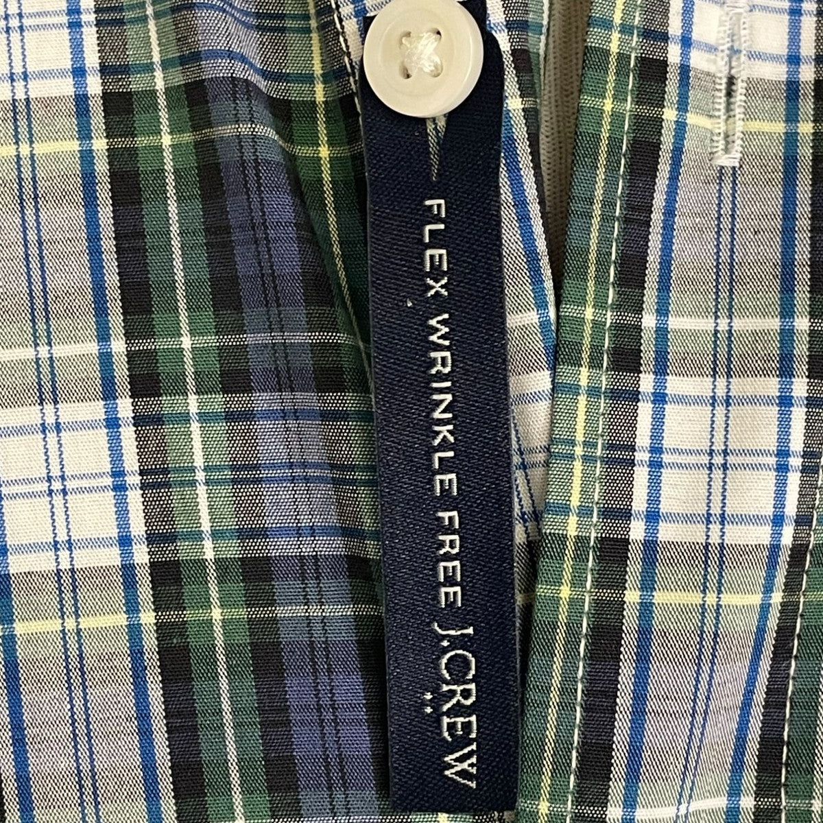 J.Crew Mens Flex Wrinkle-Free Plaid Button-Up Shirt Size S Blue/Green New