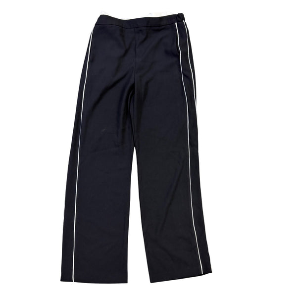 Maeve By Anthropologie Womens Black Elastic Waist Wide Leg Pants Sz M