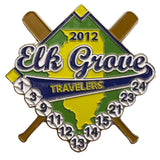 2012 Elk Grove Travelers Baseball Team Collectible Pin With Dual Clutches