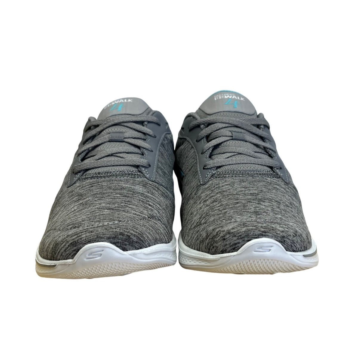 Skechers Women’s Gray & Blue Go Walk 4 Goga Max Sneakers Size 6.5 Wide - New