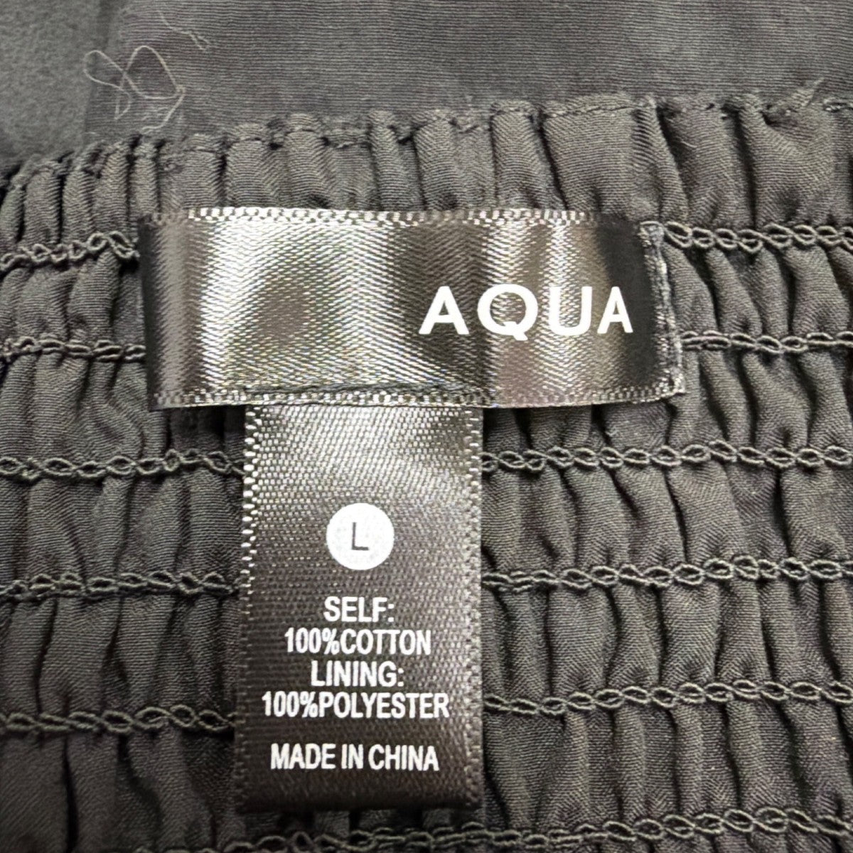 Aqua Womens Black Cotton Halter Neck Maxi Dress Lined Size Large