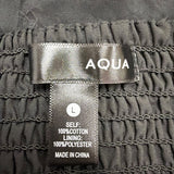 Aqua Womens Black Cotton Halter Neck Maxi Dress Lined Size Large