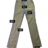 Mineral Women’s Olive Cotton & Elastane Straight-Leg Pants Size 28 - New