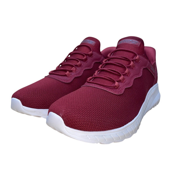 Skechers Bobs Women’s Red Mesh Lace Up Accent Slip Ins Athletic Sneakers Sz 9.5