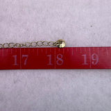 Liz Claiborne Womens Gold Tone Beaded Necklace Adjustable Length Faceted Accents