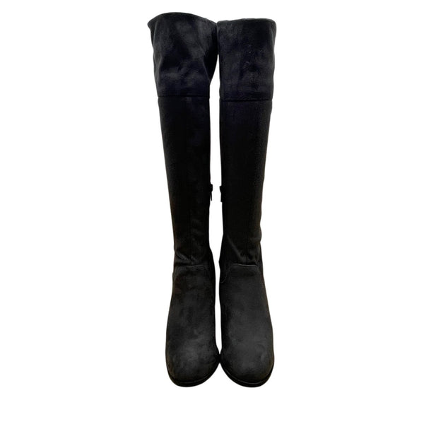 Diba Women’s Gray Suede Block Heel Pull-On Celia Knee-High Boots Size 7M