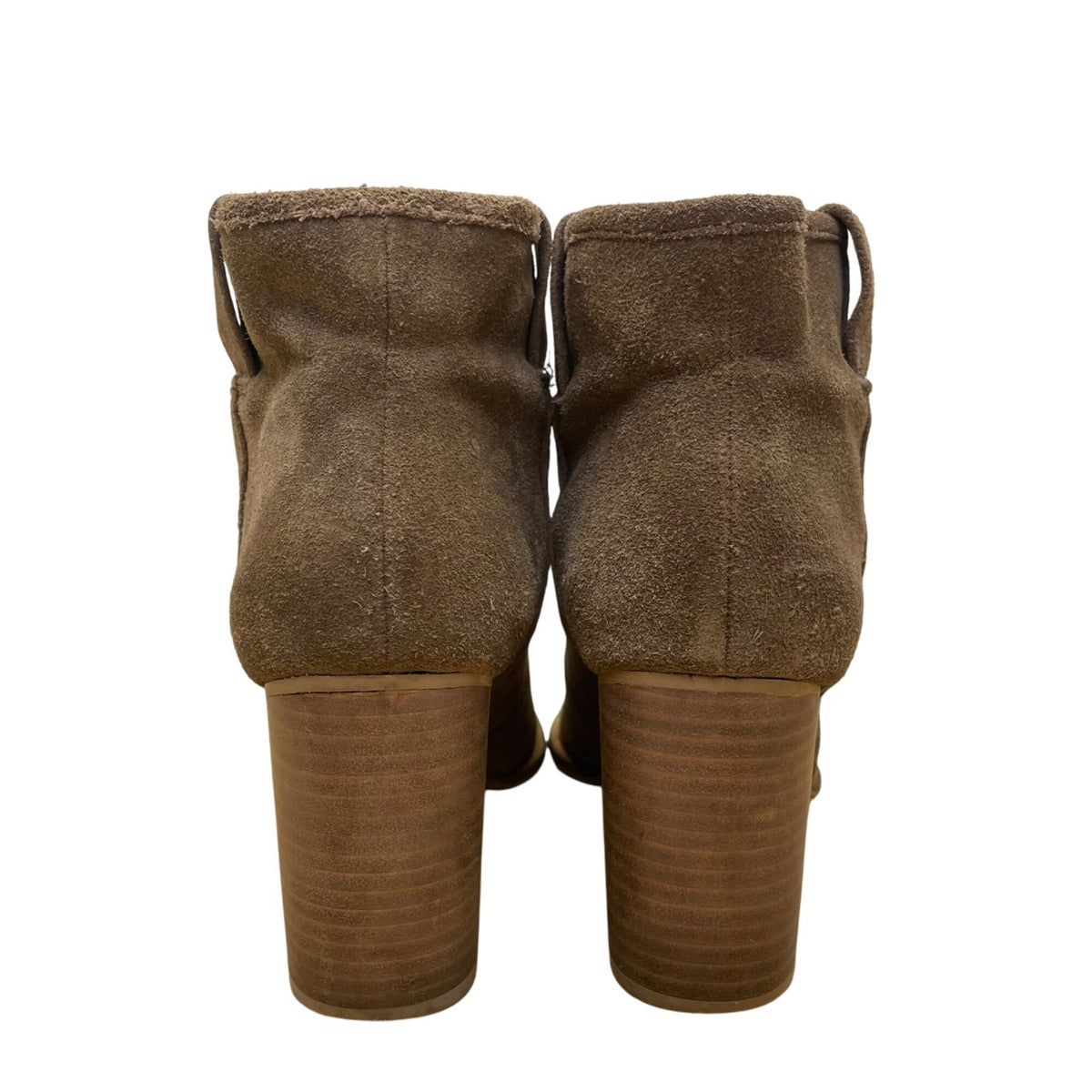 Splendid Women’s Brown Suede With Stacked Heel Western Ankle Boots Size 6.5-7