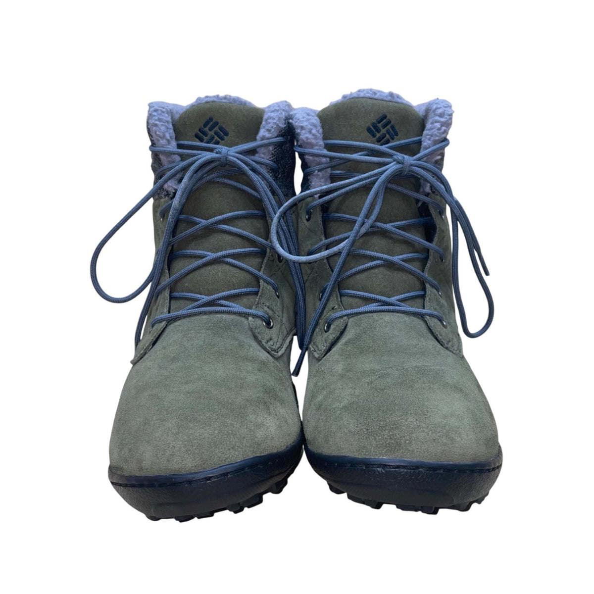 Columbia Women’s Green Faux Fur Lined Suede Lace-Up Winter Boots Size 10