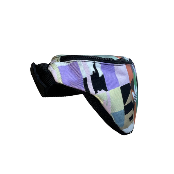 Adidas Unisex Multi-Color Patchwork Adjustable Strap Trefoil Logo Waist Bag