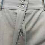 K&L SportWear Beige Midi High-Waisted Pencil Skirt With Button Closure Sz 8