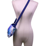 Sea N Sand Women’s Blue & White Canvas Seashell Adjustable Strap Crossbody Bag