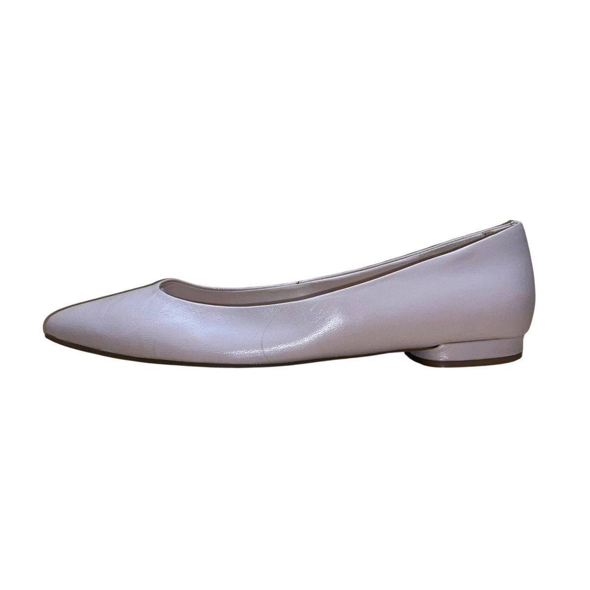 Nine West Women’s Pink Leather Slip-On Pointed Toe Onlee Ballet Flats Size 10M