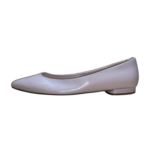 Nine West Women’s Pink Leather Slip-On Pointed Toe Onlee Ballet Flats Size 10M