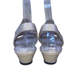 Life Stride Women’s Beige Patent Wide Strap Wedge Sandals 7.5M
