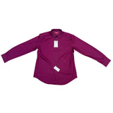Alfani Mens Purple Cotton Blend Slim Fit Stretch Dress Shirt Size L 16-16.5