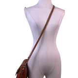 Vintage Dooney & Bourke Women’s Brown Pebbled Leather Adjustable Crossbody Bag