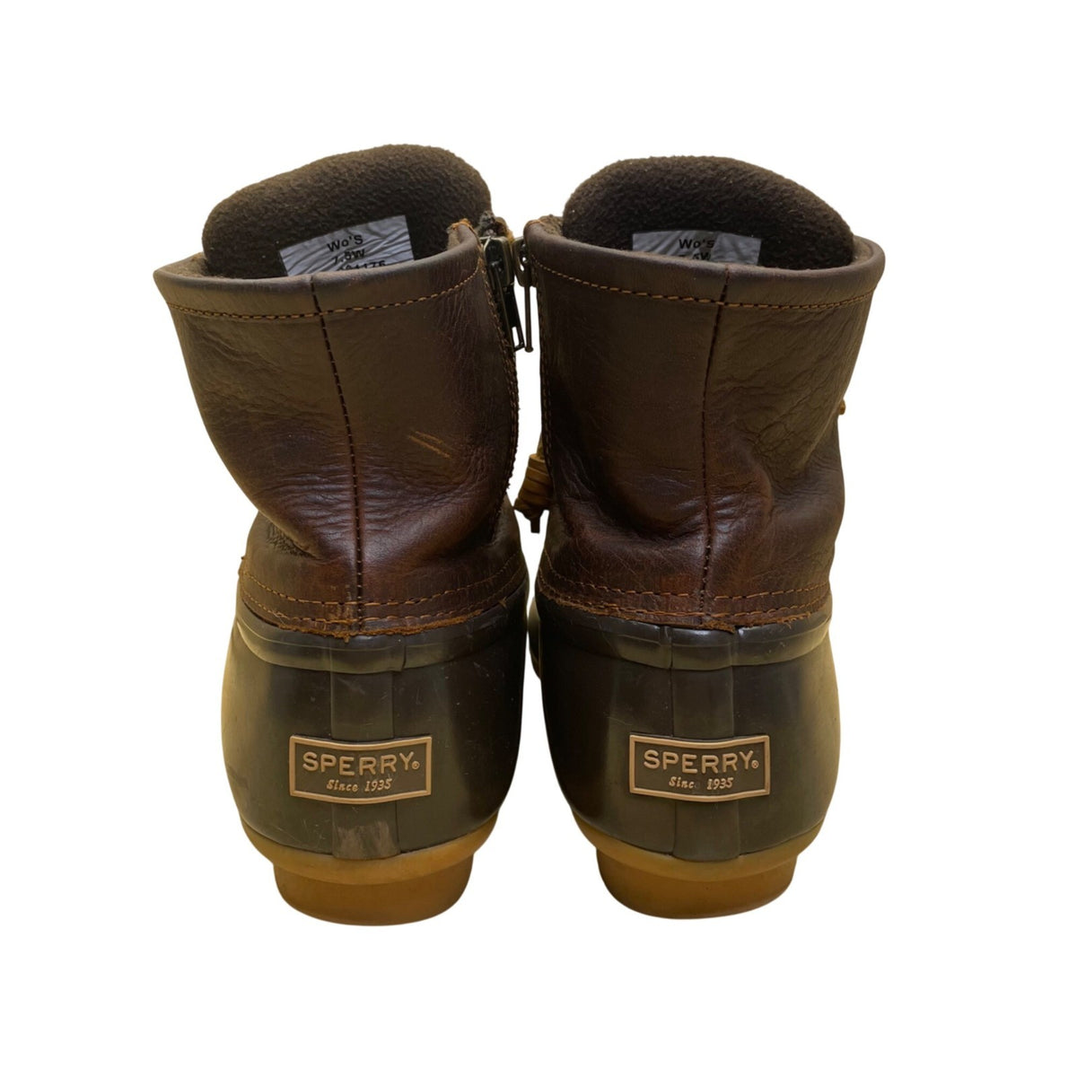 Sperry Women’s Brown Leather Classic Outdoor Waterproof Duck Boots Size 7.5W