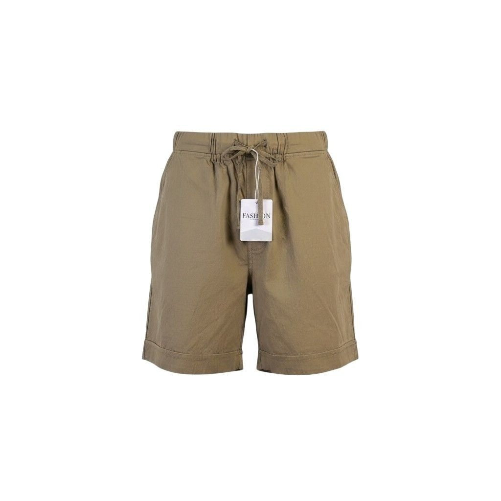 Fashion Clothing Womens Tan Drawstring Casual Shorts Size Large