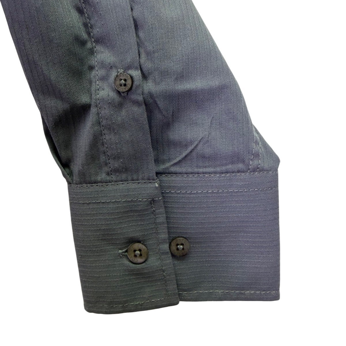 Coastal Mens Gray Cotton Long Sleeve Button-Down Military Style Shirt Size XL