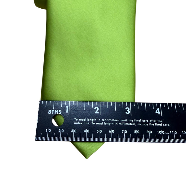 Geoffrey Beene Mens Green Polyester Necktie Solid Handmade