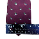 Trifles Mens Purple Silk Duck Patterned Tie All Silk Design 100% Silk Neckwear