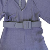 Zara Womens Navy Jumpsuit With Long Sleeves Belted Waist Size M