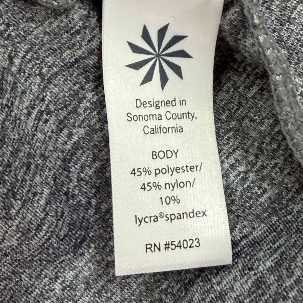 Athleta Women’s Gray Polyester/Nylon Hooded SweaterFull Zip Lightweight Size S