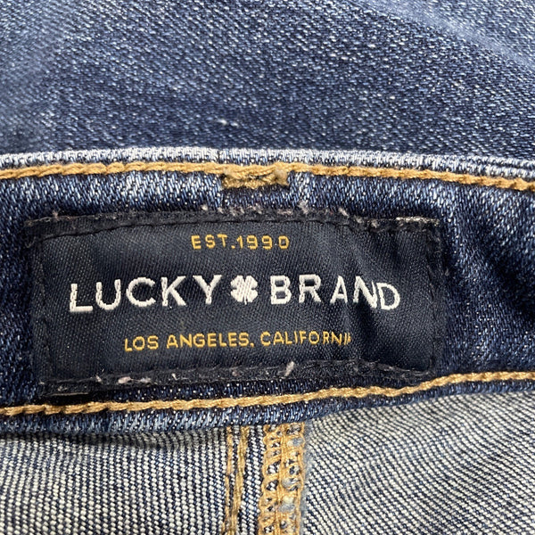 Lucky Brand Womens Blue Cotton Blend Lolita Skinny Frayed Hem Jeans Size 4/27