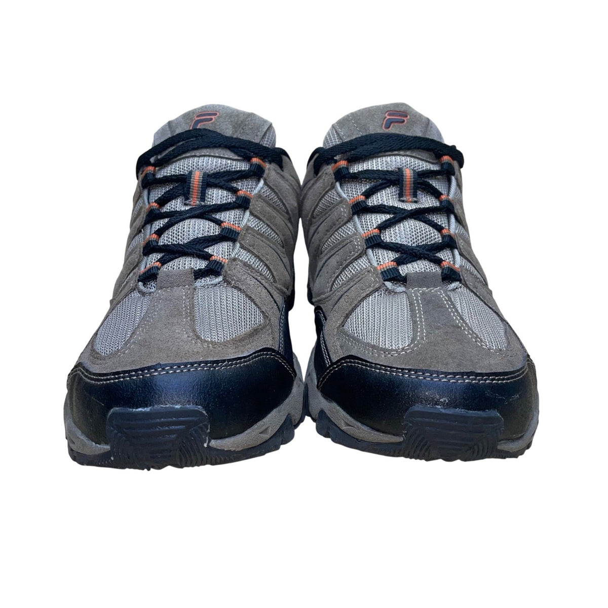 Fila Men’s Brown & Black Mesh Leather Rugged Sole Outdoor Hiking Shoes Size 12