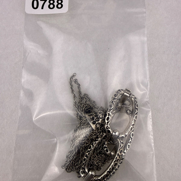 Kendra Scott Womens Silver Tone Metal Open Link Chain Tassel Bracelet