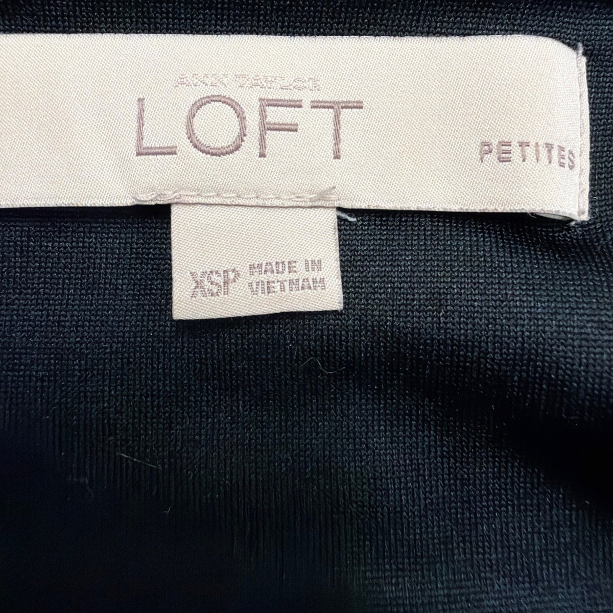 Loft Womens Gray Black Knit Twist Front Dress Petite Size XSP