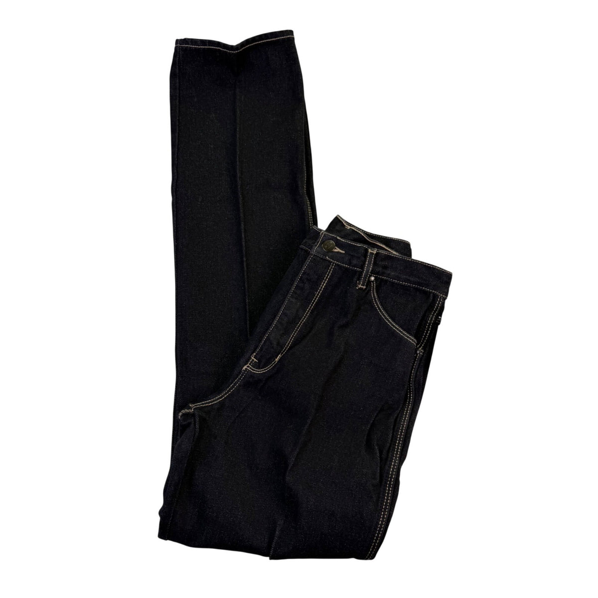 Gloria Vanderbilt Womens Black Cotton Denim Jeans Straight Leg Size 11