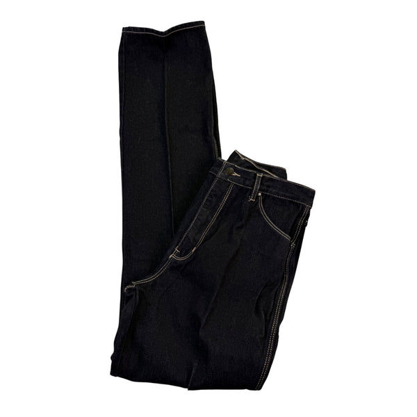 Gloria Vanderbilt Womens Black Cotton Denim Jeans Straight Leg Size 11