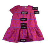 ASOS Womens Pink & Orange Floral Print Drop Hem Dress Size 14