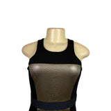 Bailey 44 Womens Black & Gold Faux Snakeskin Bodycon Sleeveless Mini Dress Size