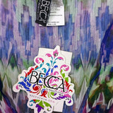 Becca By Rebecca Virtue Womens Multi-Color V-Neck Kaftan Cover-Up Size M-L