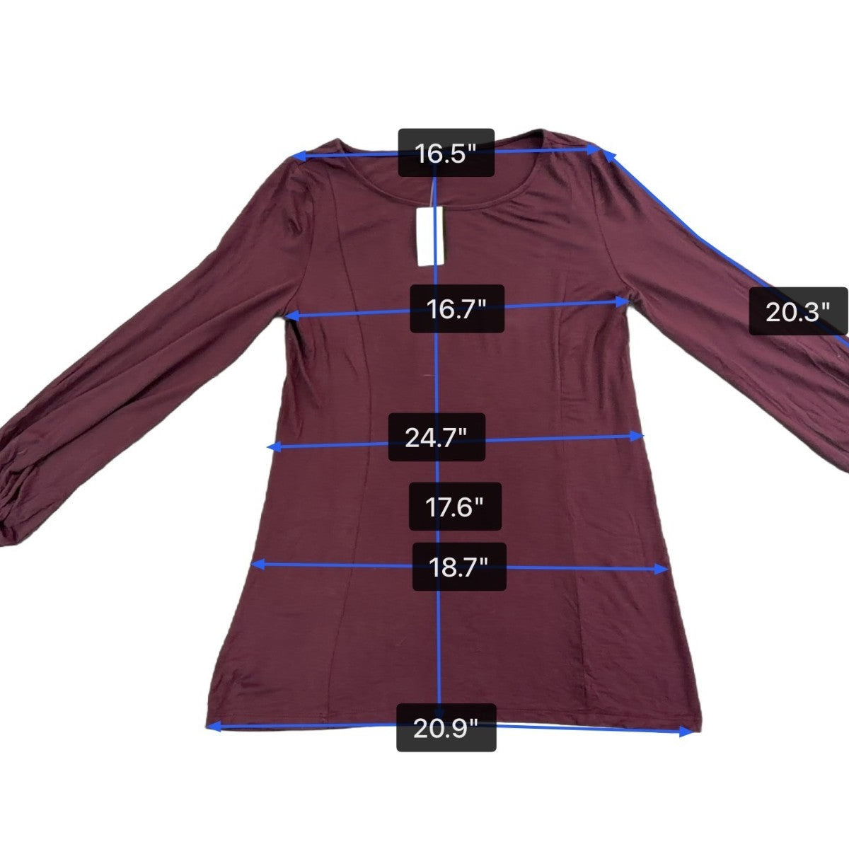 Ann Taylor Women’s Burgundy Long Sleeve Top Shirt Size S - New