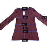Ann Taylor Women’s Burgundy Long Sleeve Top Shirt Size S - New
