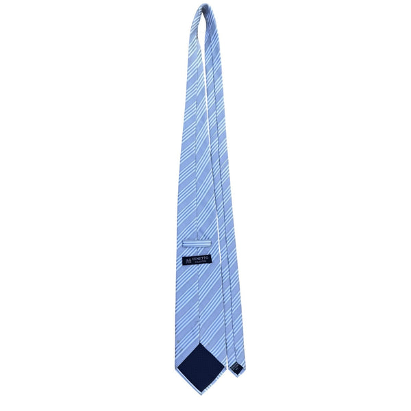 Venetto Mens Blue Polyester Striped Tie