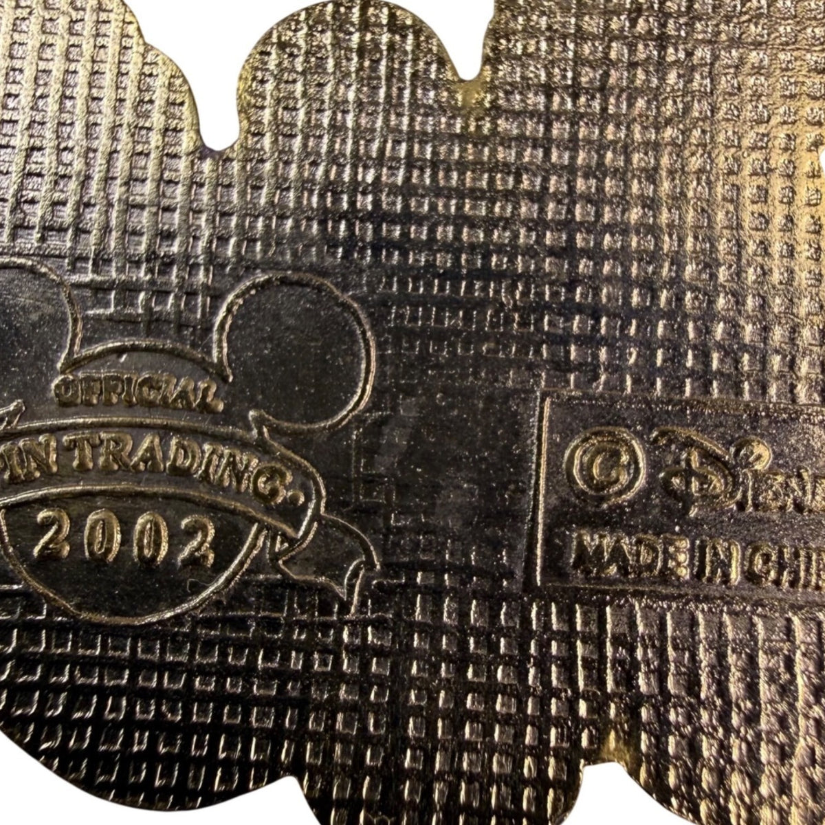 Disney Fab Four Black/Gold Tone Metal Enamel Dangle Pin "Ears To You 2002"