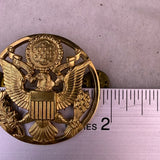 Gold Tone Various Metal US Army Eagle Hat Pin Clutch Back Vintage Design