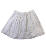 J.Crew Womens White Linen Skirt W/ Cotton Lining Drawstring Waist Size 2