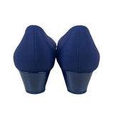 Bandolino Women’s Blue Navy Wedge Candra 2 Peep-Toe Shoes Size 7.5M