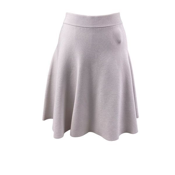 Rebecca Taylor Womens Beige Ribbed Knit Flared Skirt Sz S
